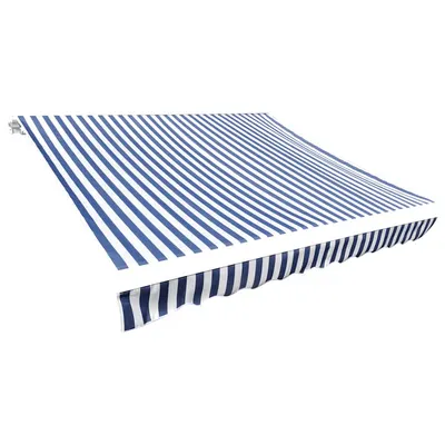vidaXL Pânză de rezervă copertină, albastru și alb, 330x245 cm, poliester