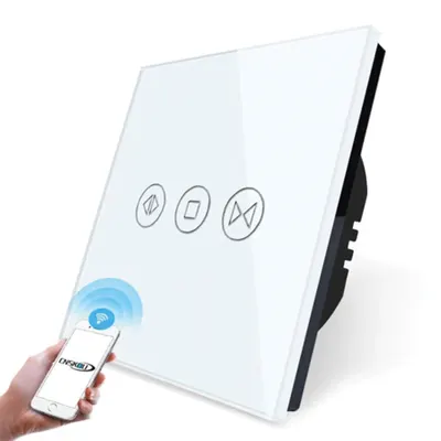 Wi-Fi Smart Touch Eu Curtain Switch White