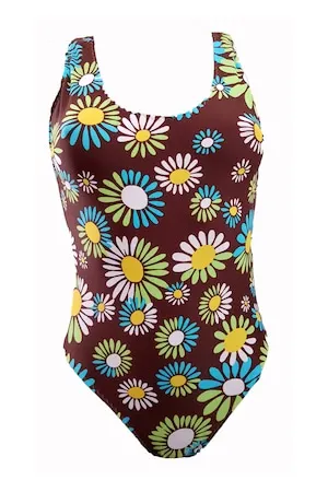 Costum de baie dama intreg, cu imprimeu floral, model Margareta01