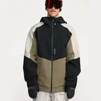 Geacă Volcom Brighton cu fermoar complet, culoare militară