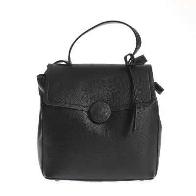 Rucsac negru minimalist cu clapeta eleganta