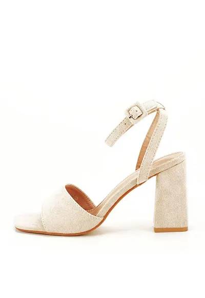 Sandale bej cu toc BL6522 130 11145 - Bej