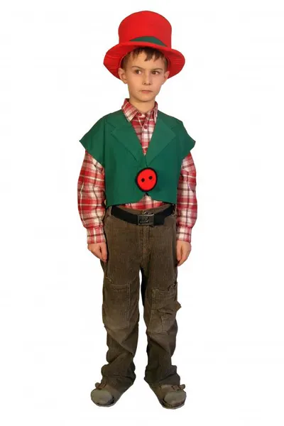 Costum cu pălărie și vestă