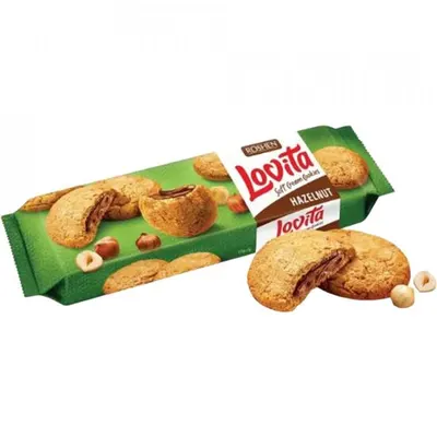 Biscuiti cu crema de alune Lovita Roshen, 150g Engros
