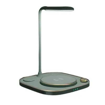Lampa cu Incarcare Wireless 4 in 1, compatibil Apple, Model X3 G-N25, Ajustare luminozitate, Verde Engros