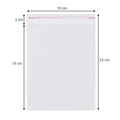 Pungi cu clapetă adezivă - lungimi între 2 și 40cm (set 1000 buc) - 18x22cm