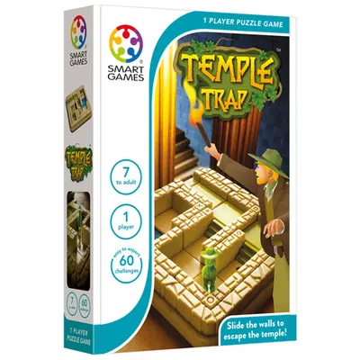 Smart Games - Temple Trap joc de logica cu 60 de provocari 7+ ani editie internationala
