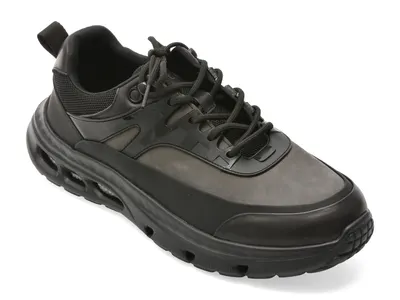 Pantofi sport EPICA negri, 703302, din piele naturala