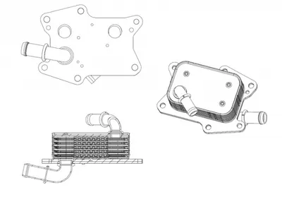 Radiator ulei termoflot potrivit MERCEDES C (A205), C (C204), C (C205), C T-MODEL (S204), C T-MODEL (S205), C (W204), C (W205), E (A207), E (A238), E (C207), E (C238), E T-MODEL (S212) 1.6-6.0 01.08