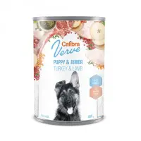 CALIBRA Verve GF Puppy&Junior, XS-XL, Curcan și Miel, conservă hrană umedă fără cereale câini junior, (pate), 400g