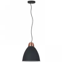 VIBRANT Corp de iluminat suspendat negru cupru 230V E27 42W