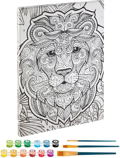 Set de pictură cu numere Grafix - Lion