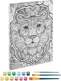 Set de pictură cu numere Grafix - Lion