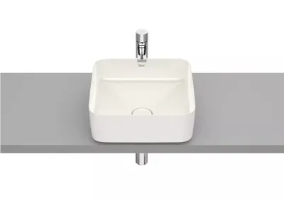 Lavoar Roca Inspira A327532650, montare pe blat, 37 x 37 cm, FineCeramic, Bej