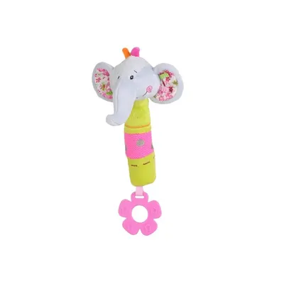 Zornaitoare de plus cu inel gingival Babyono - Elefant