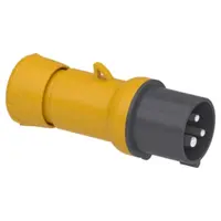 Stecher mobil Mureva, Drept, 16A, 2P + E, 100, 130 V AC, IP44