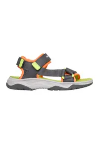 Sandale Tread Seeker wedge cu velcro - Portocaliu/Verde lime/Gri inchis