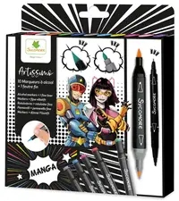 Set de markere alcoolice Sycomore - 10 bucăți, cu vârf