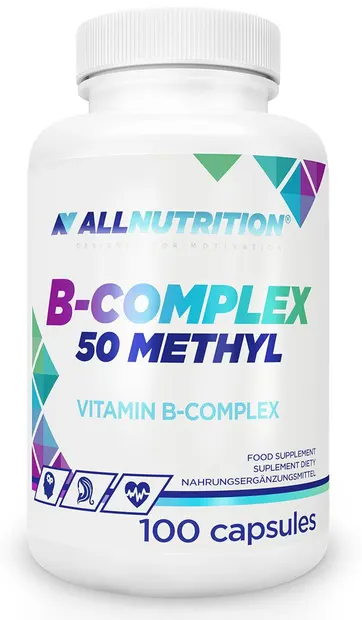 B-Complex 50 Methyl, 100 capsule, AllNutrition