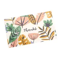 Felicitări hârtie cu design floral și text Thanks - model 1 (set 50 buc) - Default Title