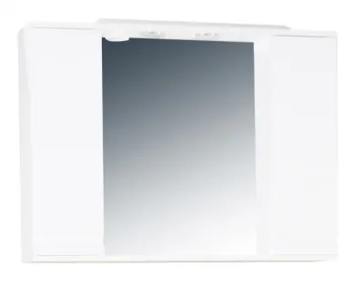 Dulap baie suspendat seria 786 cu oglinda, front MDF, montat, alb, 100x71 cm