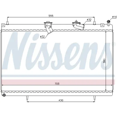 Radiator, racire motor NISSENS 63619