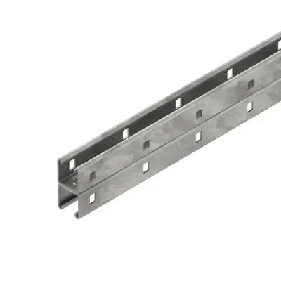 Profil C, dublu, Tip 2996ZD Profil C cu crestatura, latimea fantei 22 mm, perforat, nituit 2996ZD/4500 FL