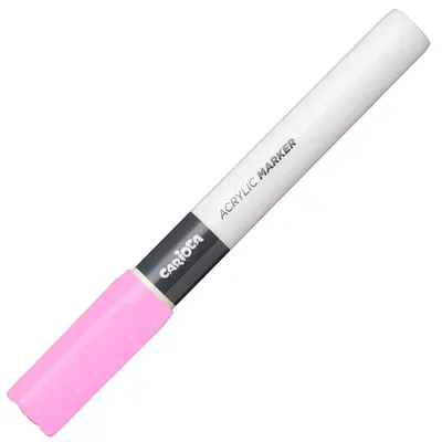 Marker acrilic Carioca Plus - Van Orton, 2.0 mm, roz fluorescent