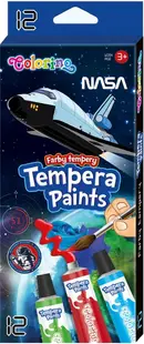 Vopsele tempera în tuburi Colorino NASA, 12 culori x 12 ml