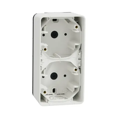 Mureva Styl - aparenta mounted box - doua module vertical- alb