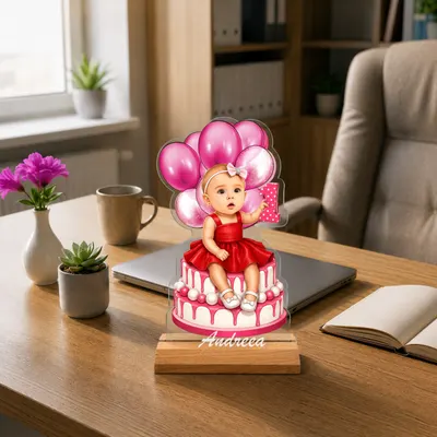 Caricatura Aniversare Fetita - Statueta Personalizata tip Trofeu
