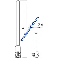 Air-termination/earth entry rod with connection tabs and connector | Type 101 G1500