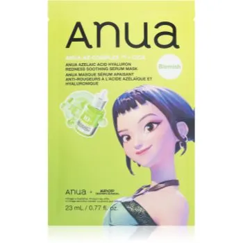 Anua K-Pop Demon Hunters Azelaic Acid Hyaluron Redness Soothing Serum Mask mască textilă calmantă cu efect de hidratare