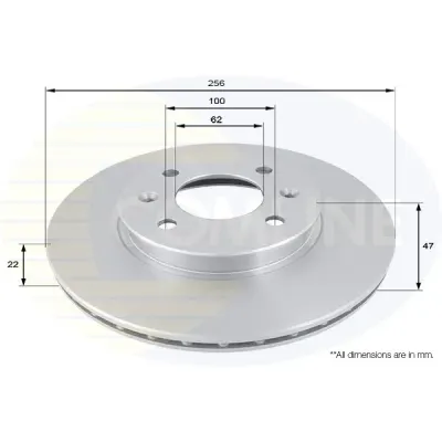 Disc frana COMLINE ADC1077V