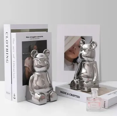 Set de 2 suporturi de cărți Morello - Silver Bear, 17.5 x 8.5 cm