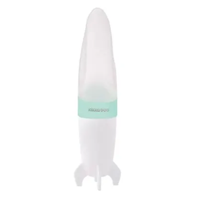 Biberon cu lingurita silicon Kikka Boo Rocket Mint 90 ml