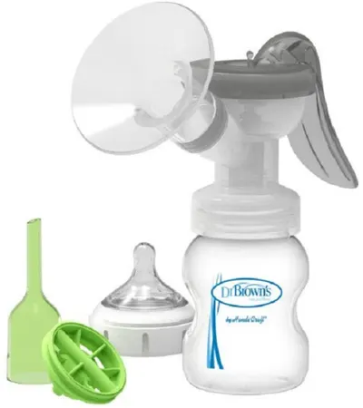 Pompă de sân manuală Dr. Brown's - Cu accesorii