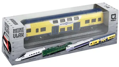 Jucărie din metal Rappa - Tren, galben, 16 cm