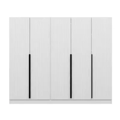 Dulap KALE PLUS, 5 usi, alb, 225x52x210 cm