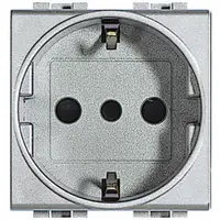 Priza 2P+T 16A Bticino Living Light NT4140, argintiu