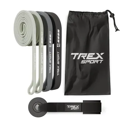 Set 4 benzi de rezistență Trex Sport Power Band cu suport ușă