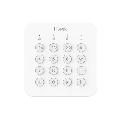 Tastatura pentru sisteme de alarma wireless Hikvision HiLook ALARM-K201B-WE, LED, 868MHz, butoane fizice, alimentare 4 baterii AA