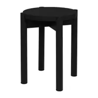 Scaun tip taburet negru din lemn de fag Hopp – noo.ma