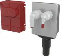 Legatura externa masina de spalat incastrata pentru conectarea de două aparate, cu capac din oţel inoxidabil DN40 şi DN50