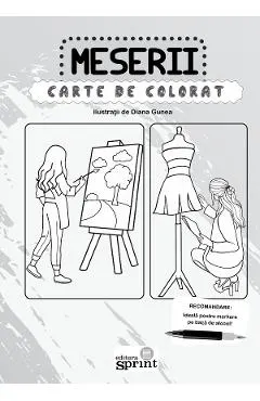 Carte de colorat A4. Meserii