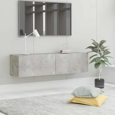 vidaXL Comodă TV, gri beton, 120 x 30 x 30 cm, lemn prelucrat