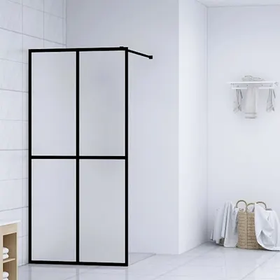 vidaXL Paravan de duș walk-in, 90x195 cm, sticlă securizată mată
