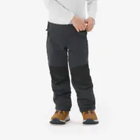 Pantalon Drumeție la munte MH900 Softshell Negru Băieți 2-6 ani