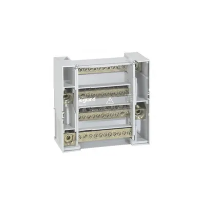 Monobloc modular distribution block - 4P - 250 A - 12 connections