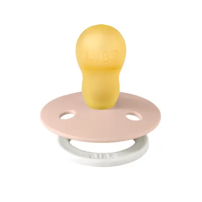 Suzeta fosforescenta Bibs Colour Glow Latex tetina rotunda 18 luni + Blush